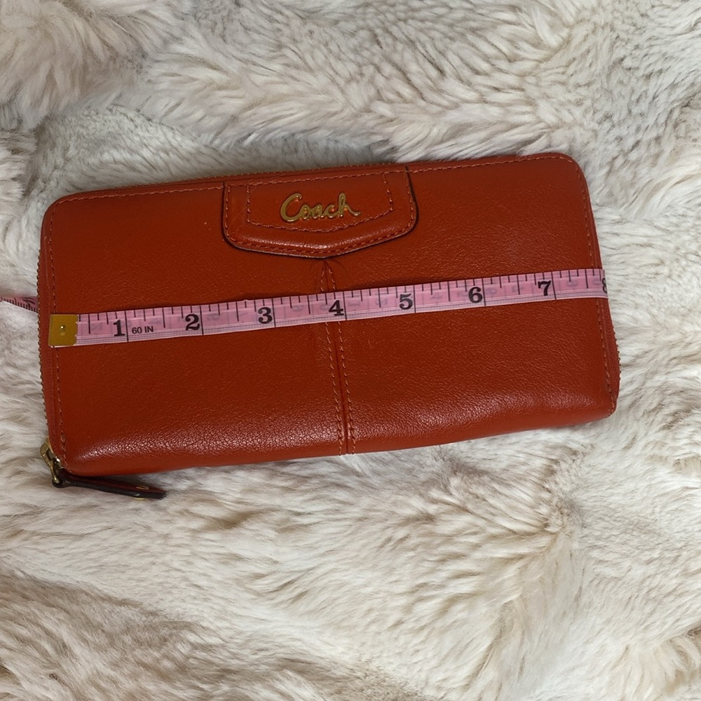 COACH ASHLEY LEATHER ZIP AROUND WALLET - Picture 3 of 12